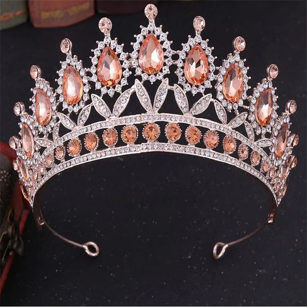 fashion rose gold peach color crystal rhinestone wedding hair accessories queen princess diadems women tiara crown head jewelry, Silver
fashion rose gold peach color crystal rhinestone wedding hair accessories queen princess diadems women tiara crown head jewelry, Silver