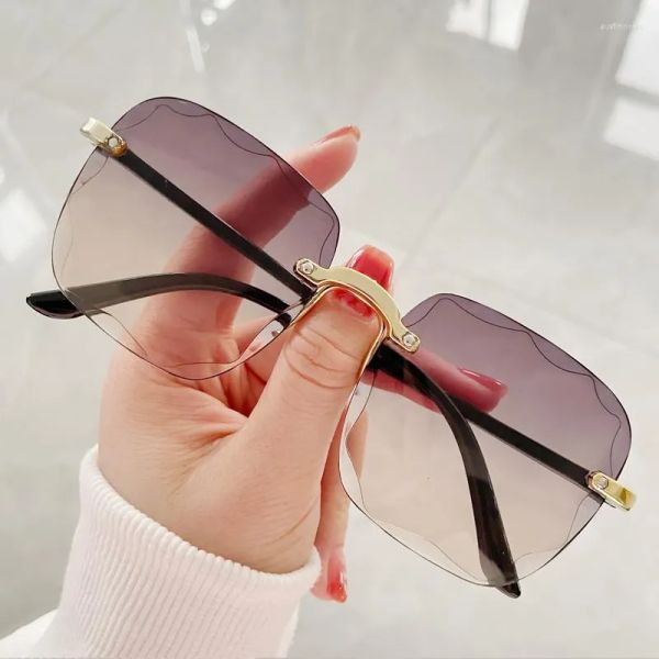 Sunglasses Vintage Square Women Brand Designer Rimless Sun Glasses Female Fashion Retro Gradient Mirror Frameless
Sunglasses Vintage Square Women Brand Designer Rimless Sun Glasses Female Fashion Retro Gradient Mirror Frameless