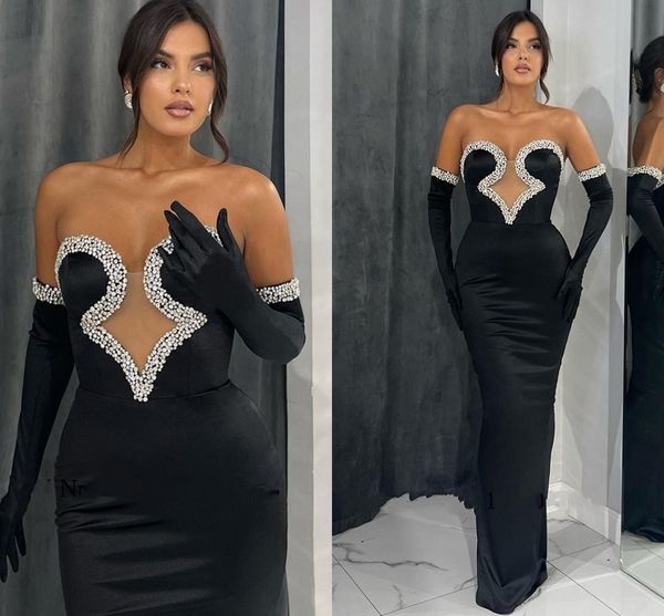 luxury strapless mermaid prom party dress 2023 beading floor length black satin girls women evening formal gowns robe de soiree customed
luxury strapless mermaid prom party dress 2023 beading floor length black satin girls women evening formal gowns robe de soiree customed