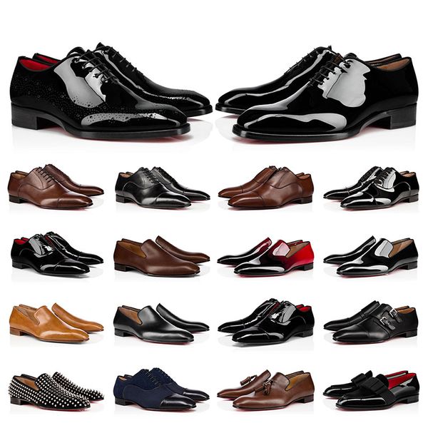 2023 mens dress shoes casual designers genuine patent leather rivets red shoe flat suede men business party wedding oxfords size 39-47, Black
2023 mens dress shoes casual designers genuine patent leather rivets red shoe flat suede men business party wedding oxfords size 39-47, Black