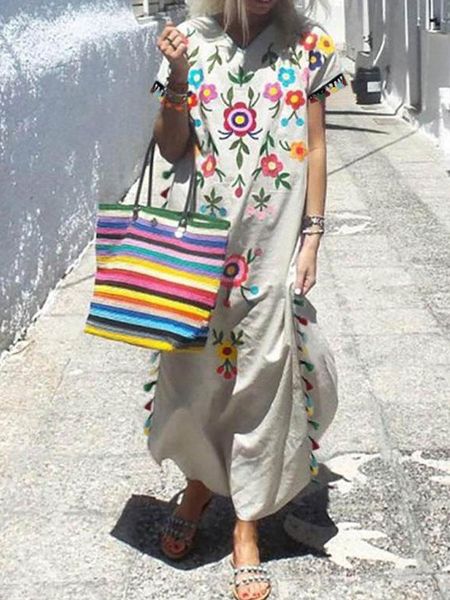 dresses 2022 elegant kaftan retro vneck color tassel dress plus size women clothes summer beach wear swim maxi dress a1325, Black;gray
dresses 2022 elegant kaftan retro vneck color tassel dress plus size women clothes summer beach wear swim maxi dress a1325, Black;gray