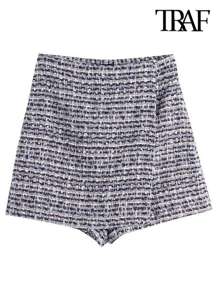 shorts traf women chic fashion tweed shorts skirts vintage high waist side zipper female skirts mujer, White;black
shorts traf women chic fashion tweed shorts skirts vintage high waist side zipper female skirts mujer, White;black