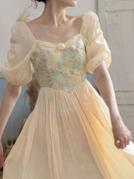 dresses women 2022 summer france elegant puff sleeve dresses female evening party dress sweet princess aline fairy dress, Black;gray
dresses women 2022 summer france elegant puff sleeve dresses female evening party dress sweet princess aline fairy dress, Black;gray