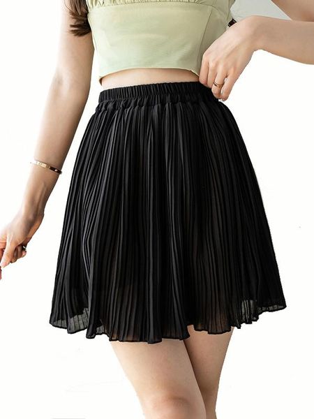 dresses fashion women's elastic waist slim pleated short skirts a line summer casual skirts, White;black
dresses fashion women's elastic waist slim pleated short skirts a line summer casual skirts, White;black