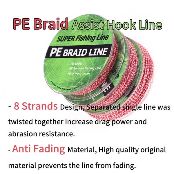 elllv 10m/roll 70lb - 200lb 8 strands pe braided assist hooks line saltwater fishing jigging hook diy trolling lure tied line fishingfishing
elllv 10m/roll 70lb - 200lb 8 strands pe braided assist hooks line saltwater fishing jigging hook diy trolling lure tied line fishingfishing