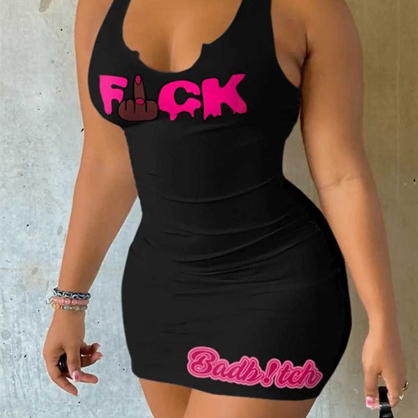 women dresses designer mini casual dress 2023 new slim sleeveless u neck letters printed skirt, Black;gray
women dresses designer mini casual dress 2023 new slim sleeveless u neck letters printed skirt, Black;gray