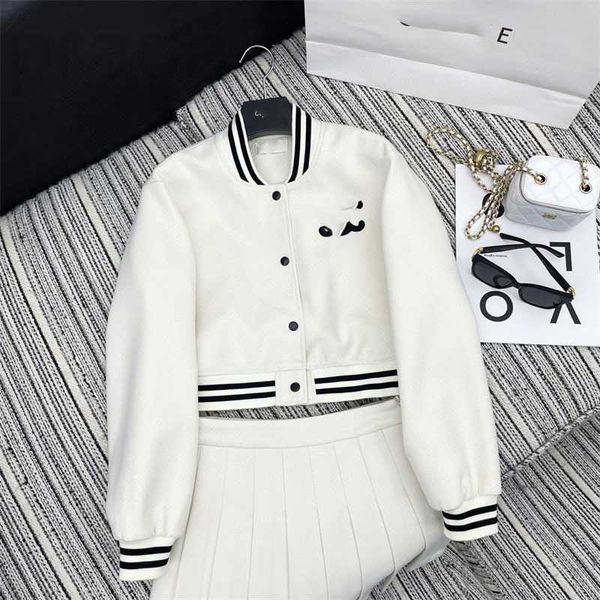 women's swimwear designer spring and summer new academy style sweet spicy versatile embroidery jacket baseball jersey age reducing high, White;black
women's swimwear designer spring and summer new academy style sweet spicy versatile embroidery jacket baseball jersey age reducing high, White;black