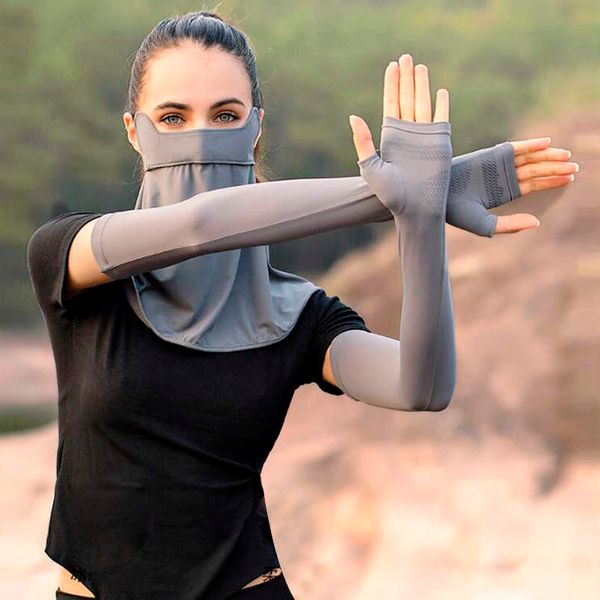 other fashion accessories summer sun protection mask + sunshade sleeves cycling hanging ear neck scarf soft sports sweat-wicking scarf climb, Silver
other fashion accessories summer sun protection mask + sunshade sleeves cycling hanging ear neck scarf soft sports sweat-wicking scarf climb, Silver