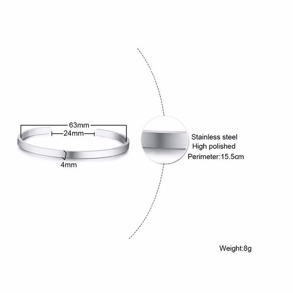 2023 new 4mm cuff bangle stainless steel men cuff bracelet for man woman fashion jewelry wholesale fashion jewelrybangles cuff bangle men br, Black
2023 new 4mm cuff bangle stainless steel men cuff bracelet for man woman fashion jewelry wholesale fashion jewelrybangles cuff bangle men br, Black