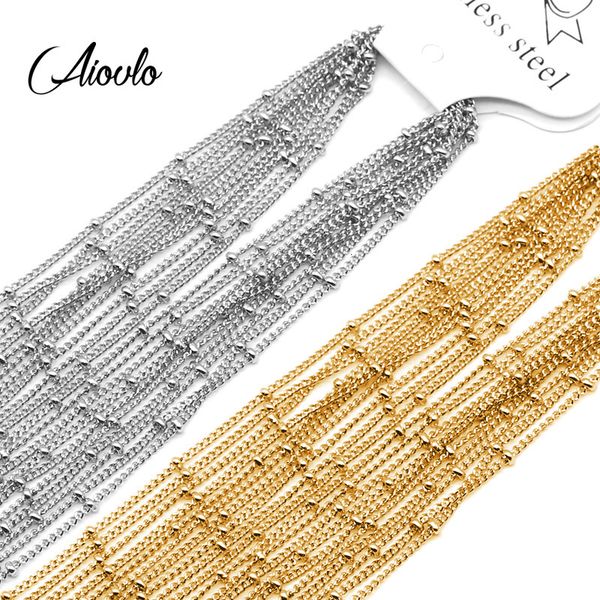 strands strings aiovlo 10pcs/lot width 1.5mm stainless steel bead chain necklace chains for diy jewelry findings making materials accessorie, Black
strands strings aiovlo 10pcs/lot width 1.5mm stainless steel bead chain necklace chains for diy jewelry findings making materials accessorie, Black