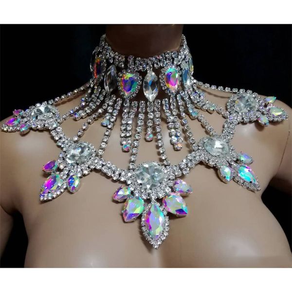 strands strings ins fashion luxury ab color large crystal pendant necklace boho bride wedding large necklace ladies prom jewelry gift 230418, Black
strands strings ins fashion luxury ab color large crystal pendant necklace boho bride wedding large necklace ladies prom jewelry gift 230418, Black