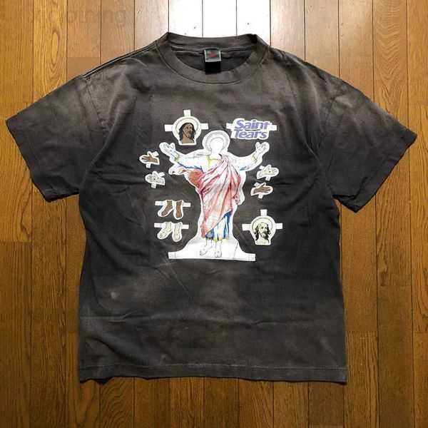 men's t-shirts high saint michael wash old short sleeve fashion vintage print couple t-shirt men03b5 16kfci, White;black
men's t-shirts high saint michael wash old short sleeve fashion vintage print couple t-shirt men03b5 16kfci, White;black