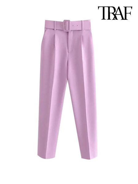 capris traf women fashion with belt side pockets office wear pants vintage high waist zipper fly female ankle trousers mujer, Black;white
capris traf women fashion with belt side pockets office wear pants vintage high waist zipper fly female ankle trousers mujer, Black;white