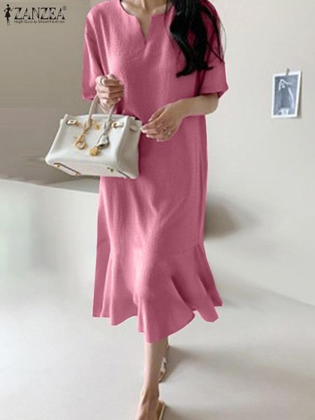 dresses zanzea elegant summer short sleeve solid midcalf dress women fashion v neck ruffles hem sundress casual ol work vestidso kaftan, Black;gray
dresses zanzea elegant summer short sleeve solid midcalf dress women fashion v neck ruffles hem sundress casual ol work vestidso kaftan, Black;gray
