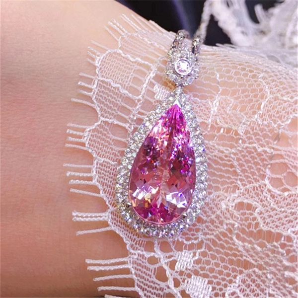 water drop pink diamond necklace sterling silver party wedding pendants necklace for women engagement chocker jewelry gift
water drop pink diamond necklace sterling silver party wedding pendants necklace for women engagement chocker jewelry gift