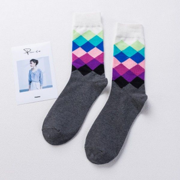 2023 british style fashion elegant plaid gradient color men sock size 10 colors male women fashion sock wholesale a2, Black 
2023 british style fashion elegant plaid gradient color men sock size 10 colors male women fashion sock wholesale a2, Black