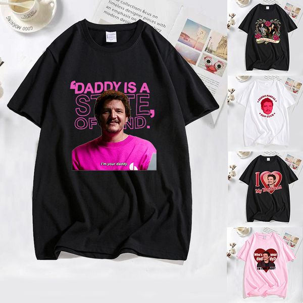 men's tshirts pedro pascal tshirts daddy is a state of mind graphic t shirt men pure cotton bootled actor tshirt oversized clothing 230, White;black
men's tshirts pedro pascal tshirts daddy is a state of mind graphic t shirt men pure cotton bootled actor tshirt oversized clothing 230, White;black