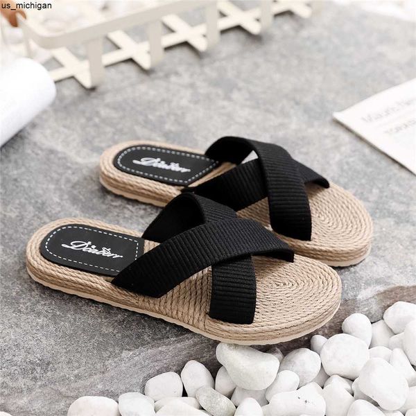 slippers ladies new slippers summer cross drag fashion hemp rope outer wear slippers casual sandals and slippers j230417, Black
slippers ladies new slippers summer cross drag fashion hemp rope outer wear slippers casual sandals and slippers j230417, Black