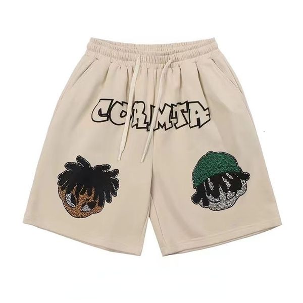 men's shorts american street retro cartoon printed fivepoint summer high hiphop sports pants straight casual couple men 230418, White;black
men's shorts american street retro cartoon printed fivepoint summer high hiphop sports pants straight casual couple men 230418, White;black