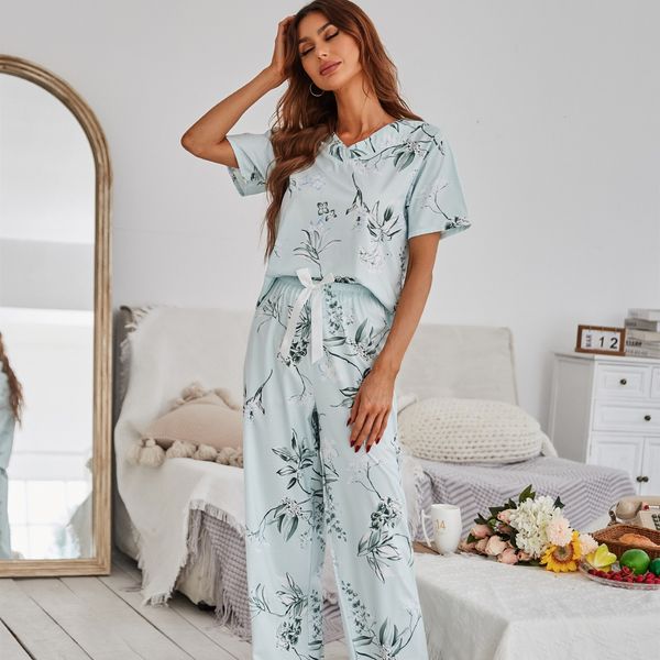 women's sleepwear summer v-neck pullover sleep pink and ink cotton women's trouser pajamas comfortable thin floral print home paj, Black;red
women's sleepwear summer v-neck pullover sleep pink and ink cotton women's trouser pajamas comfortable thin floral print home paj, Black;red