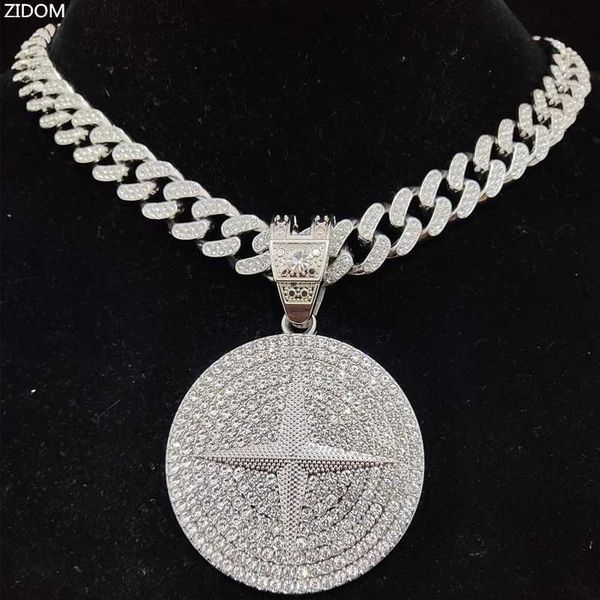 pendant necklaces men women hip hop round pendant necklace with 13mm crystal cuban chain iced out bling hiphop necklaces fashion charm jewel, Silver
pendant necklaces men women hip hop round pendant necklace with 13mm crystal cuban chain iced out bling hiphop necklaces fashion charm jewel, Silver