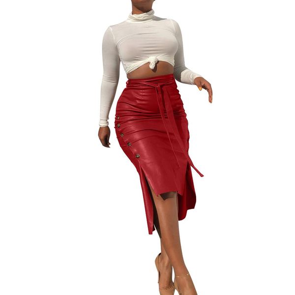 dresses cutubly split lace up leather skirt fashion solid midi skirts for women side buttons zipper slim asymmetrical petticoat, White;black
dresses cutubly split lace up leather skirt fashion solid midi skirts for women side buttons zipper slim asymmetrical petticoat, White;black