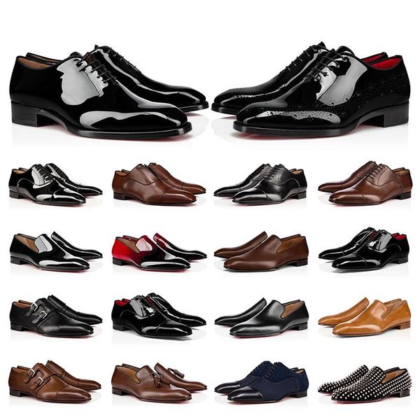 2023 mens dress shoes casual luxury designers genuine leather rivets patent leather red shoe black brown flat men outdoor business party wed
2023 mens dress shoes casual luxury designers genuine leather rivets patent leather red shoe black brown flat men outdoor business party wed