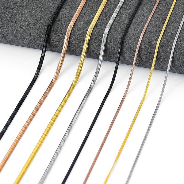 width1mm/2mm flat chain gold color/steel color/blackcolor/rosecolor stainless steel necklace vintage chain women and man jewelry fashion jew, Silver
width1mm/2mm flat chain gold color/steel color/blackcolor/rosecolor stainless steel necklace vintage chain women and man jewelry fashion jew, Silver