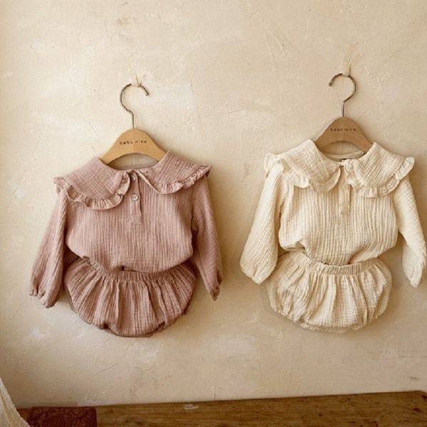 clothing sets 2pcs born baby girls clothes organic cotton ruffled collar lapel long sleeve shirt bread pants korean casual clothing 230418, White
clothing sets 2pcs born baby girls clothes organic cotton ruffled collar lapel long sleeve shirt bread pants korean casual clothing 230418, White