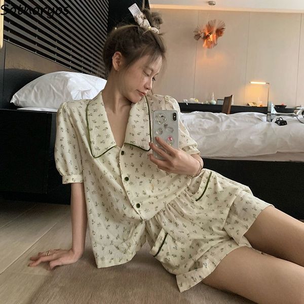women's sleepwear pajama sets women floral design casual simple turn-down collar summer sleepwear pockets fashion tender korean style h, Black;red
women's sleepwear pajama sets women floral design casual simple turn-down collar summer sleepwear pockets fashion tender korean style h, Black;red