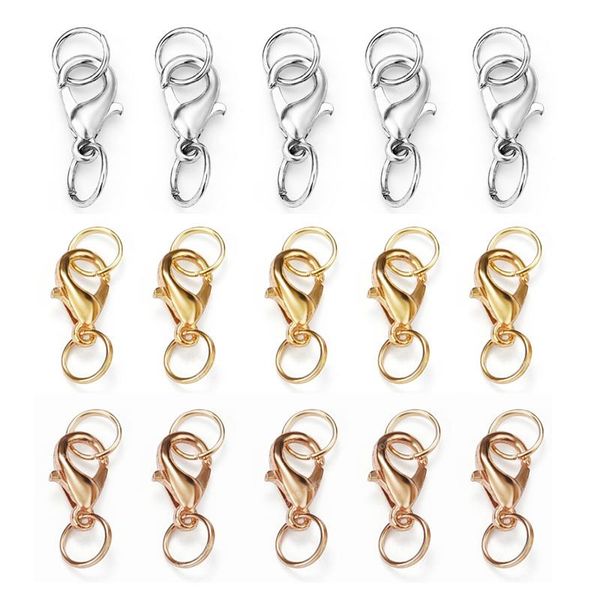 10/20pcs 12mm lobster clasps hooks with jump ring 6mm clasp for necklace bracelet connectors diy jewelry making supplies jewelry makingjewel, Blue;slivery
10/20pcs 12mm lobster clasps hooks with jump ring 6mm clasp for necklace bracelet connectors diy jewelry making supplies jewelry makingjewel, Blue;slivery