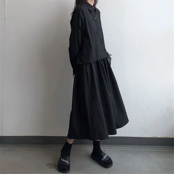 two piece dress japanese gothic black 2pcs set loose short blouse shirt high waist long cargo aline skirt women vintage harajuku punk suit 2, White
two piece dress japanese gothic black 2pcs set loose short blouse shirt high waist long cargo aline skirt women vintage harajuku punk suit 2, White