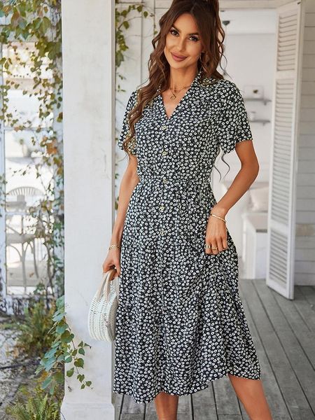 dresses ladies spring summer long print dress women 2022 new casual short sleeve v neck single breasted temperament leisure dresses, Black;gray
dresses ladies spring summer long print dress women 2022 new casual short sleeve v neck single breasted temperament leisure dresses, Black;gray