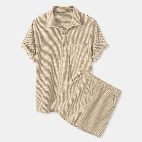 men's tracksuits men's corduroy polo shirt set casual streetwear waffle button down shirt and shorts set luxury clothing 2 piece s, Gray
men's tracksuits men's corduroy polo shirt set casual streetwear waffle button down shirt and shorts set luxury clothing 2 piece s, Gray