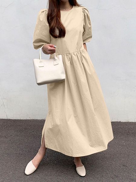 dresses zanzea 2022 summer women maxi long dresses puff sleeve loose vestidos sundress casual solid o neck oversized female robes longue, Black;gray
dresses zanzea 2022 summer women maxi long dresses puff sleeve loose vestidos sundress casual solid o neck oversized female robes longue, Black;gray