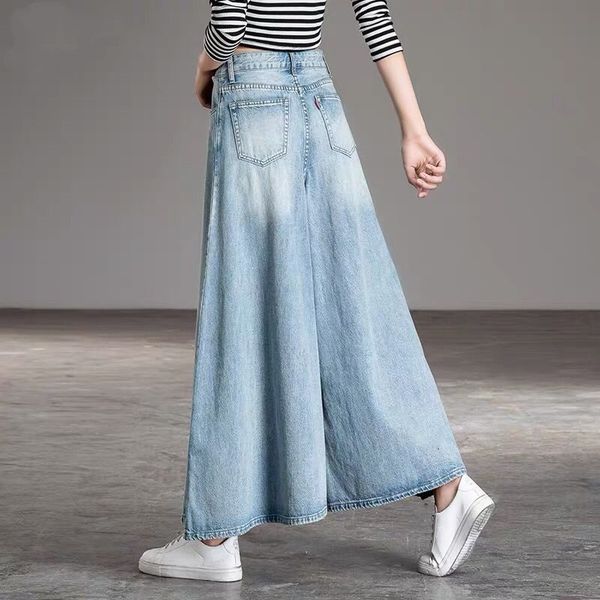 women's jeans mom jeans high waist wide leg pant spring autumn tall and flowing skirt pants washed denim trousers for women 230418, Blue
women's jeans mom jeans high waist wide leg pant spring autumn tall and flowing skirt pants washed denim trousers for women 230418, Blue