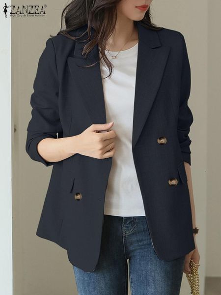 women's suits blazers zanzea office suit collared long sleeve blazer vintage loose solid coat ladies double breasted jackets chic outwe, White;black
women's suits blazers zanzea office suit collared long sleeve blazer vintage loose solid coat ladies double breasted jackets chic outwe, White;black