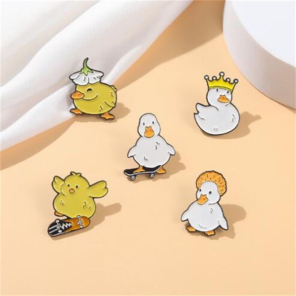 european and american cute little yellow duck brooch metal badge white duck crown duck brooch light luxury small accessory ae695, Gray
european and american cute little yellow duck brooch metal badge white duck crown duck brooch light luxury small accessory ae695, Gray