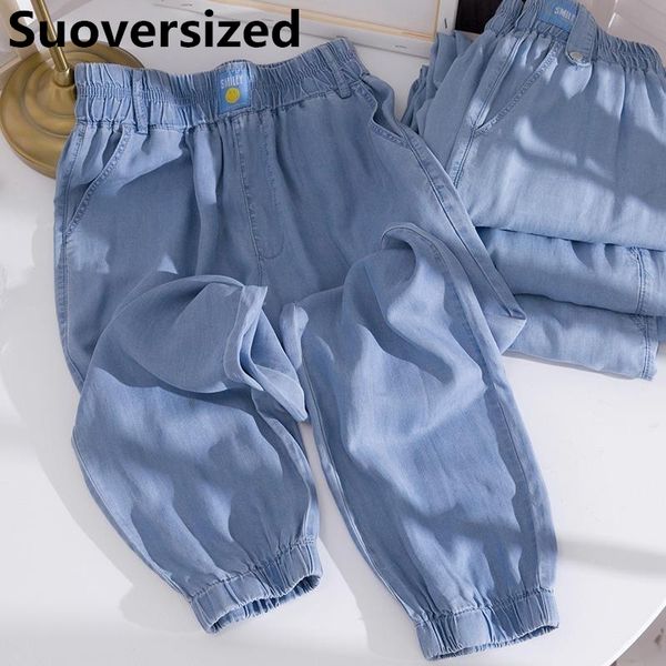 women's jeans oversized 145kg summer thin halem jeans for women korean fashion casual ice silk pantalones loose high waist denim pants, Blue
women's jeans oversized 145kg summer thin halem jeans for women korean fashion casual ice silk pantalones loose high waist denim pants, Blue
