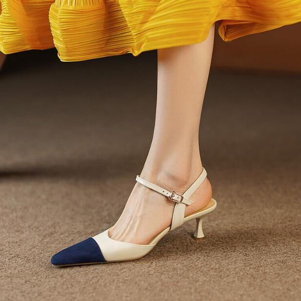 6cm kitten heel slingbacks women fashion summer outdoor mary jane shoes genuine leather, Black
6cm kitten heel slingbacks women fashion summer outdoor mary jane shoes genuine leather, Black