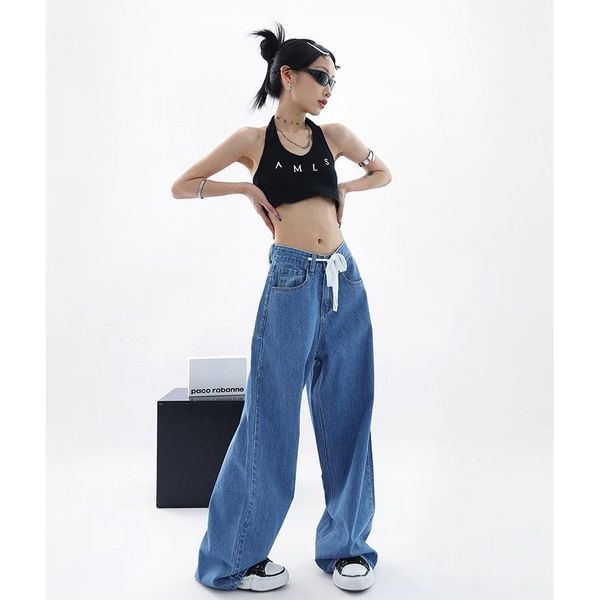 jeans summer blue vintage high waist drawstring jeans fashion thin baggy wide leg pants street straight mopping denim trouser ladies
jeans summer blue vintage high waist drawstring jeans fashion thin baggy wide leg pants street straight mopping denim trouser ladies