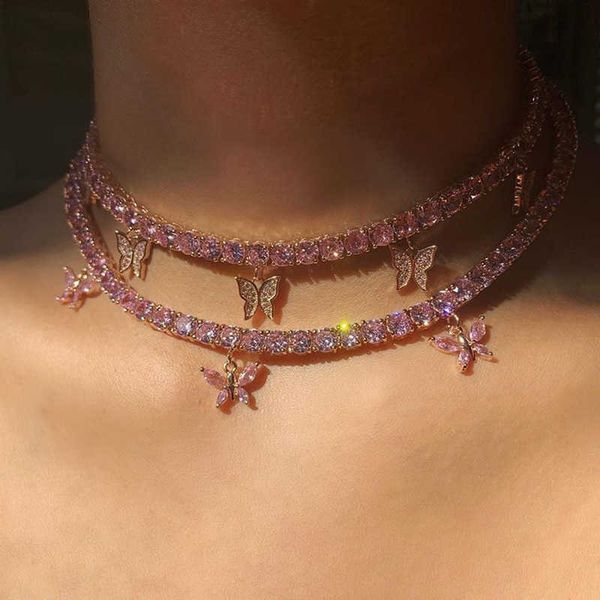 pendant necklaces aguademar 2pcs pink rhinestone tennis necklace for women crystal butterfly small charms choker chain hiphop jewelry 2020 j, Silver
pendant necklaces aguademar 2pcs pink rhinestone tennis necklace for women crystal butterfly small charms choker chain hiphop jewelry 2020 j, Silver
