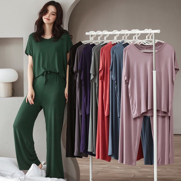 women's sleepwear fdfklak loose casual elasticity suit viscose pajamas women's spring and autumn homewear models short sleeve home, Black;red
women's sleepwear fdfklak loose casual elasticity suit viscose pajamas women's spring and autumn homewear models short sleeve home, Black;red