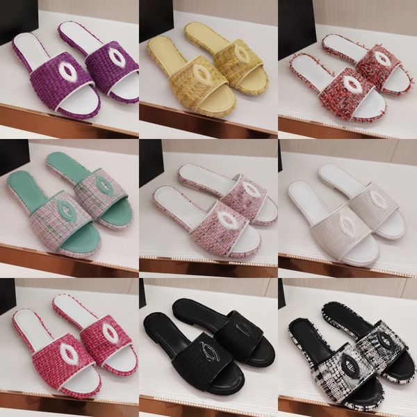 2023 women girls c logo tweed slippers flat cork mules slip espadrille dad sandal branded slides multicolors leather interlocking c summer s, Black
2023 women girls c logo tweed slippers flat cork mules slip espadrille dad sandal branded slides multicolors leather interlocking c summer s, Black