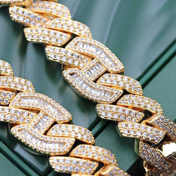 luxury custom silver jewelry 15mm baguette moissanite cuban chain for rap hip hop link cuban necklace
luxury custom silver jewelry 15mm baguette moissanite cuban chain for rap hip hop link cuban necklace