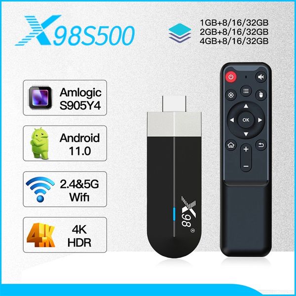 x98s500 smart 4k tv stick digital 2g 16g 4g 32g s905y4 quad-core android 11 smart tv box remote control support bt
x98s500 smart 4k tv stick digital 2g 16g 4g 32g s905y4 quad-core android 11 smart tv box remote control support bt