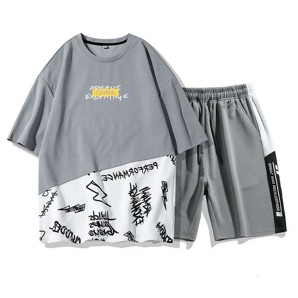 men's tracksuits 2023 summer mens fashion two pieces set short sleeve tshirt and shorts male casual sports suit harajuku streetwear 230, Gray
men's tracksuits 2023 summer mens fashion two pieces set short sleeve tshirt and shorts male casual sports suit harajuku streetwear 230, Gray