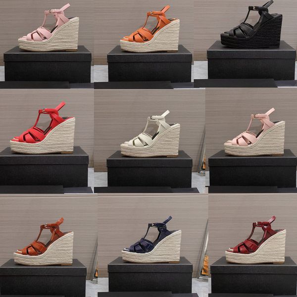 2023 designer luxury wedge heel sandals womens 100% leather fashion straw braided waterproof table t-strap sandal ladys fashion back hollowe, Black
2023 designer luxury wedge heel sandals womens 100% leather fashion straw braided waterproof table t-strap sandal ladys fashion back hollowe, Black