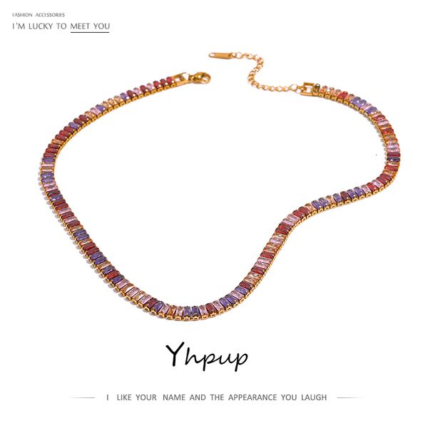 strands strings yhpup colorful cubic zirconia chain necklace stainless steel collar trendy necklace waterproof jewelry for women party gift, Black
strands strings yhpup colorful cubic zirconia chain necklace stainless steel collar trendy necklace waterproof jewelry for women party gift, Black