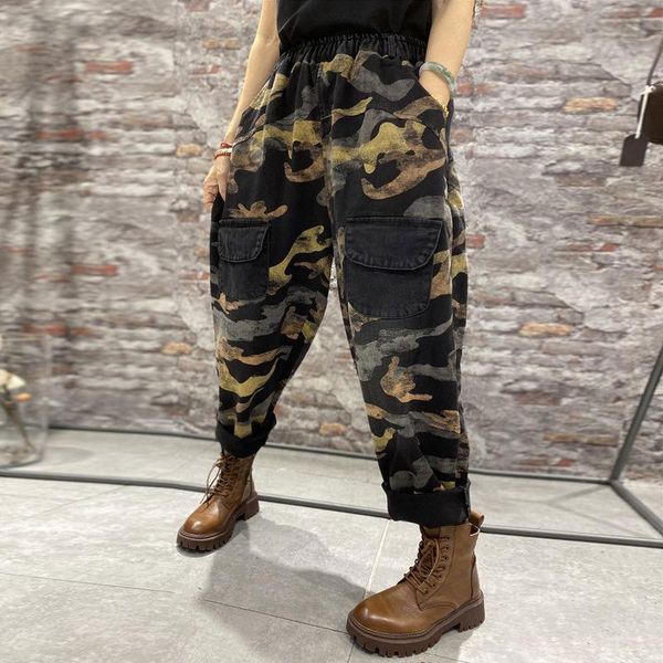 jeans 2021 autumn new arts style women elastic waist loose vintage jeans allmatched casual cotton denim harem pants size xxl v641, Blue
jeans 2021 autumn new arts style women elastic waist loose vintage jeans allmatched casual cotton denim harem pants size xxl v641, Blue